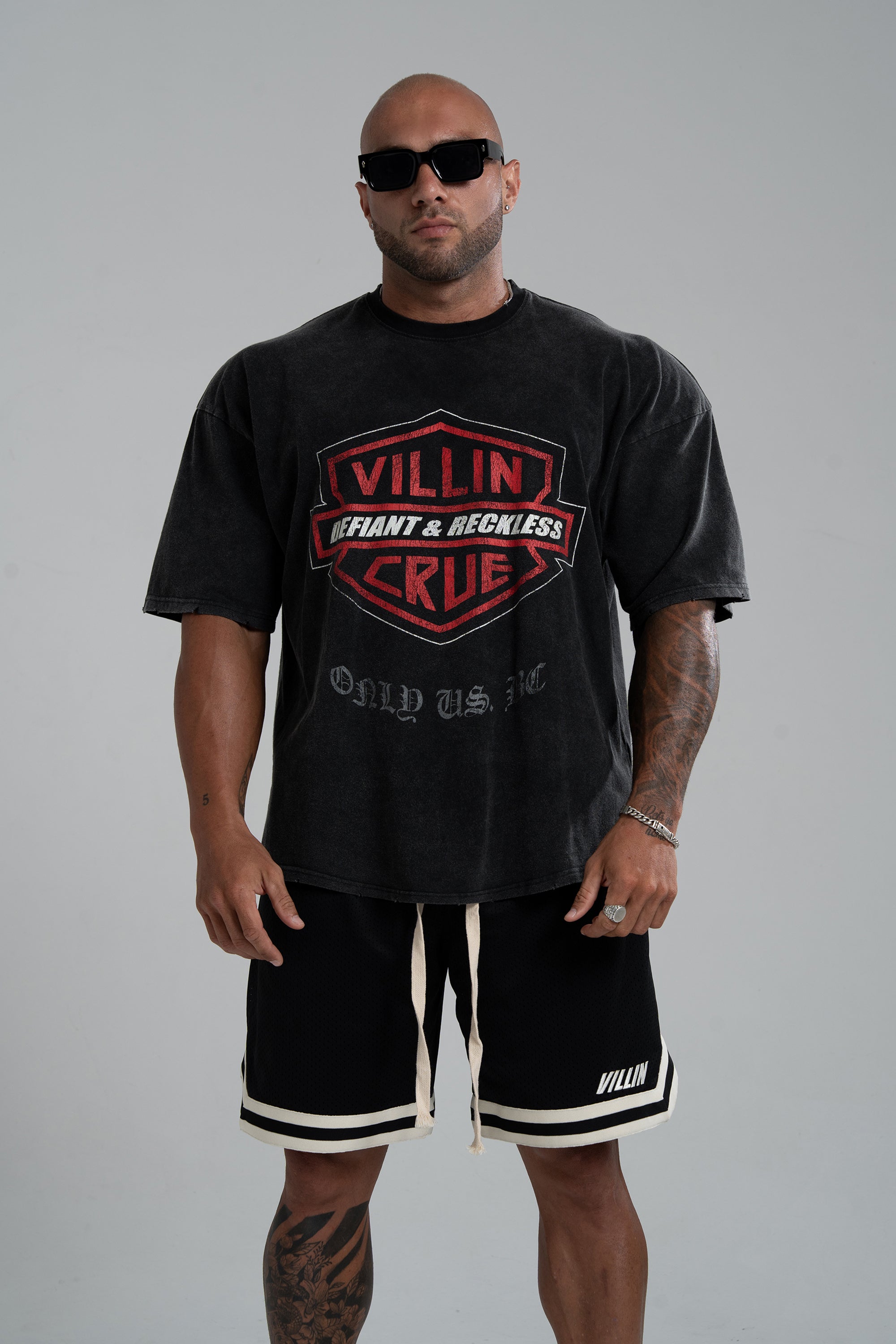 RIDER 'OVERSIZE' T - VINTAGE BLACK