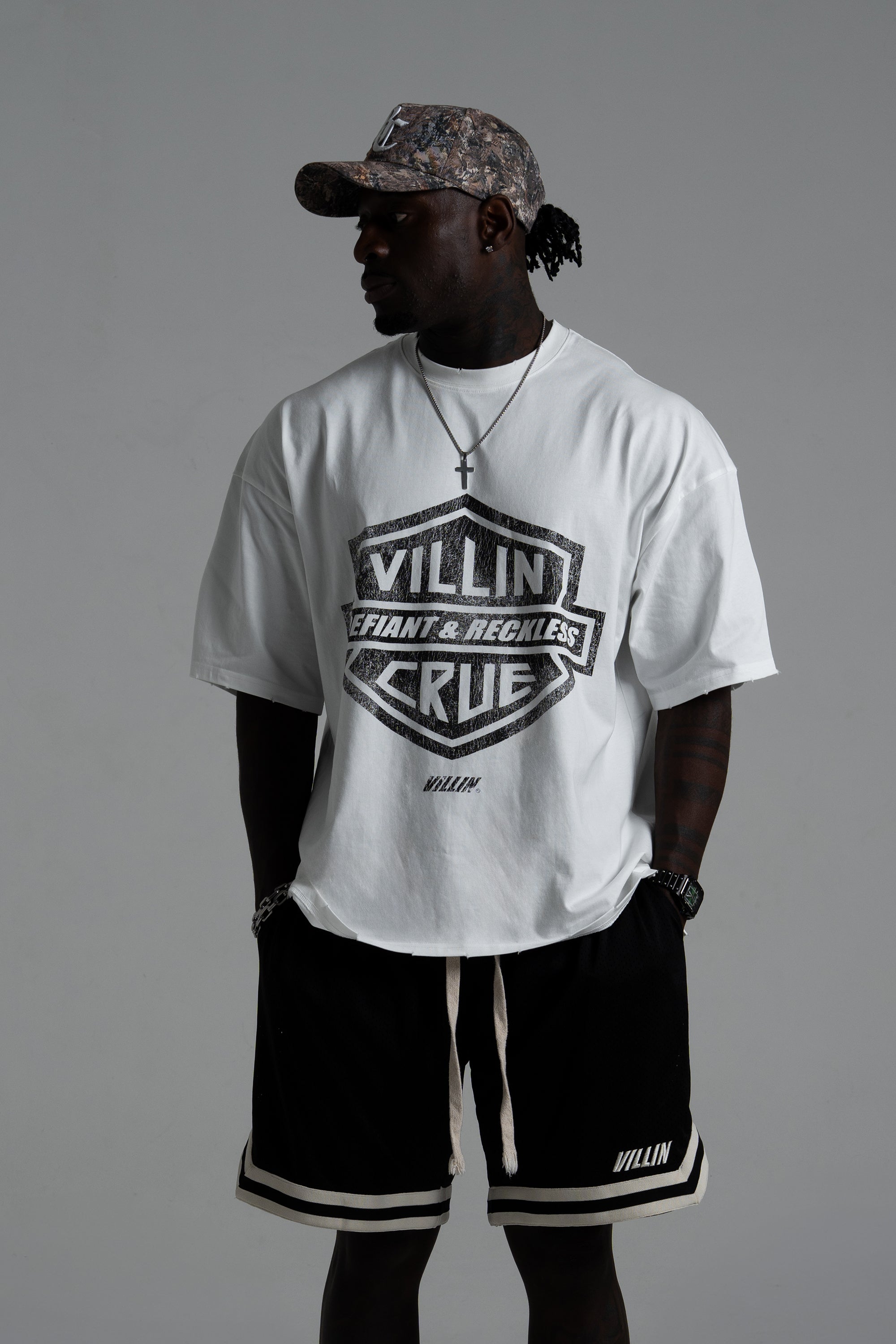 RIDER 'OVERSIZE' T - VINTAGE WHITE