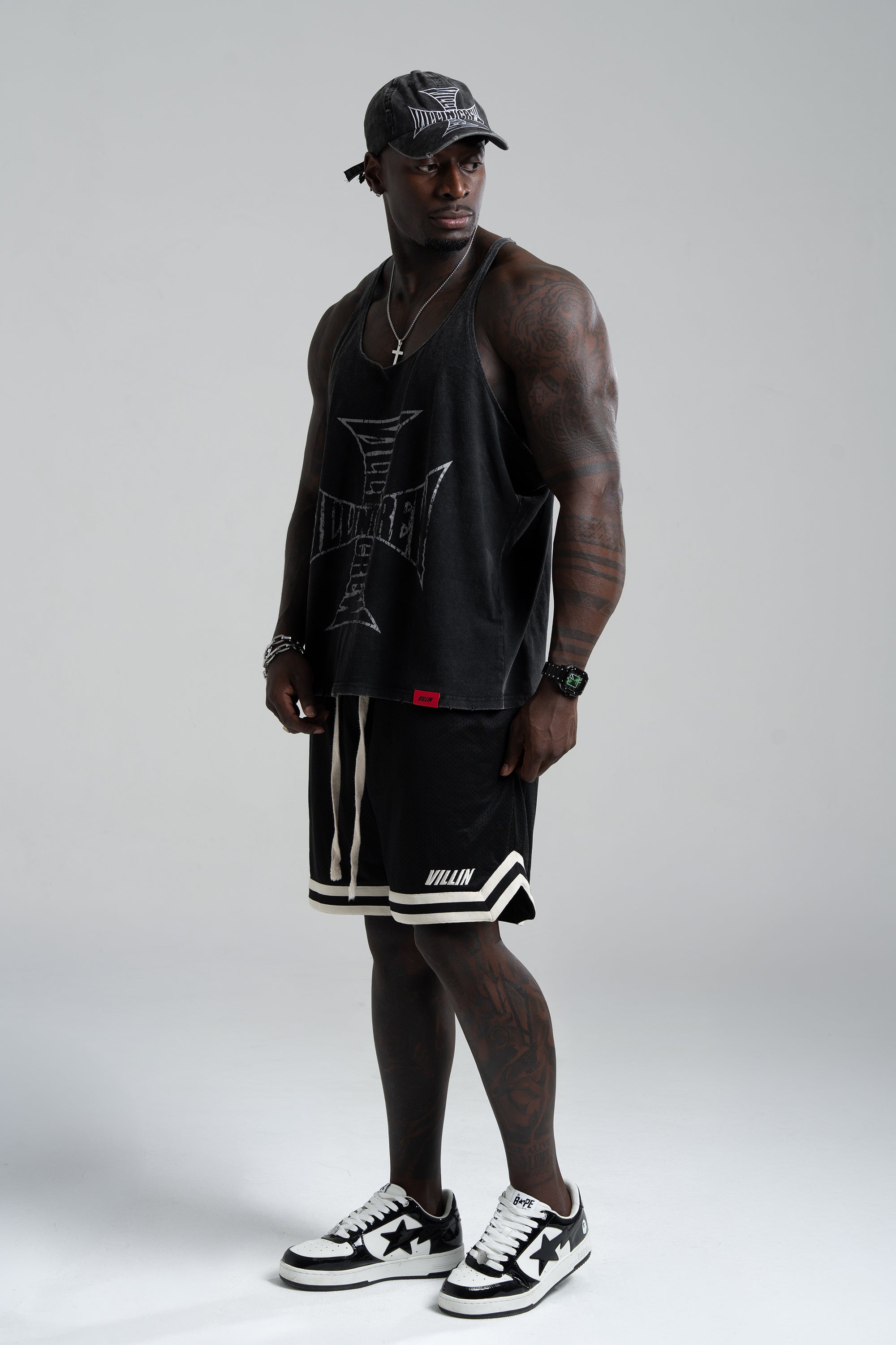 VILLIN IRON stringer in vintage black — men's