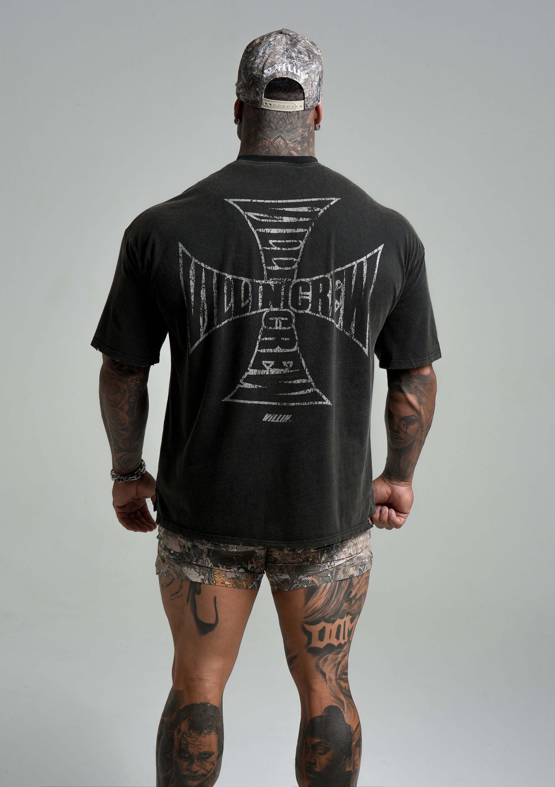 IRON 'OVERSIZE' T - VINTAGE BLACK