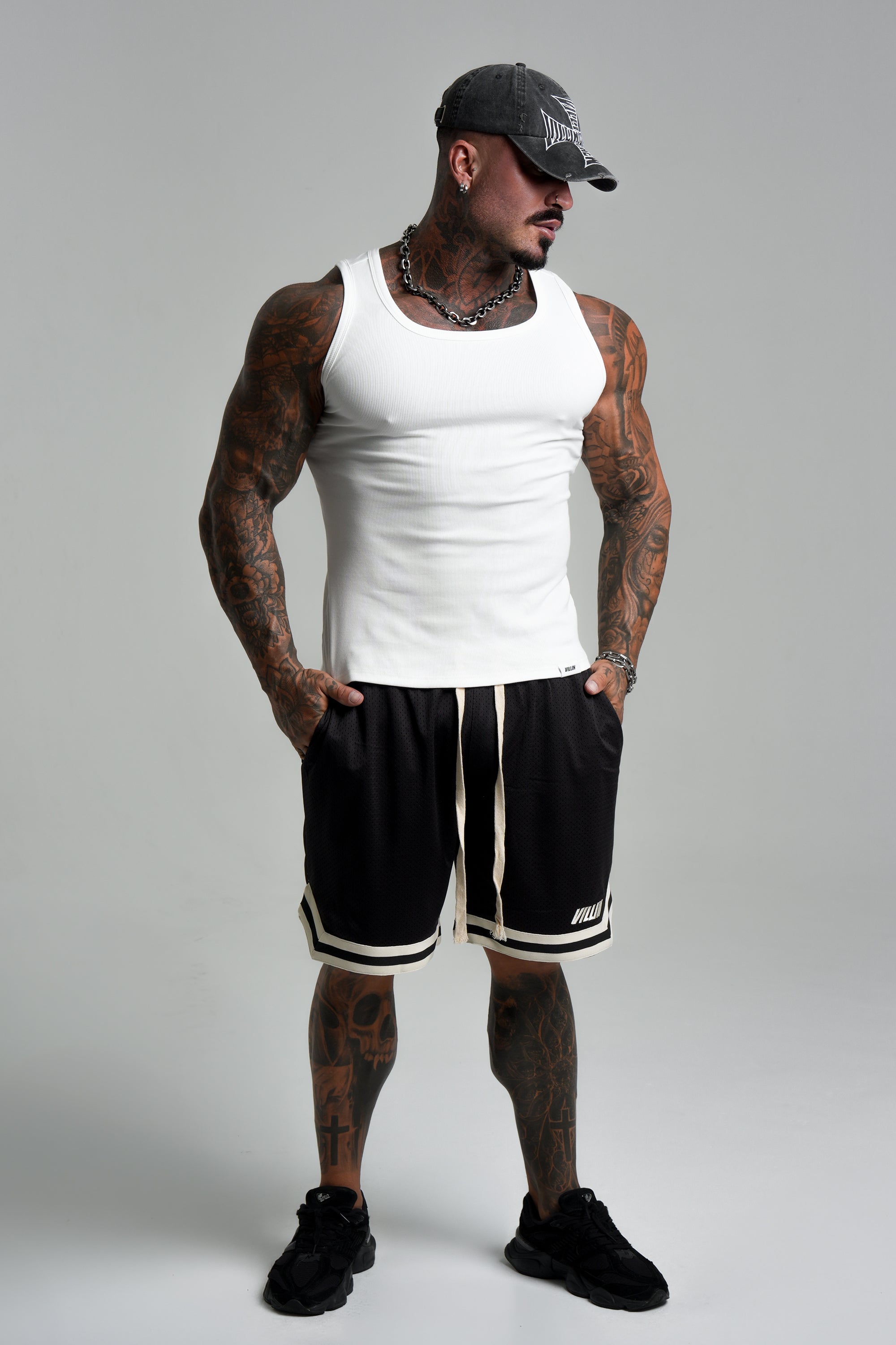 FITTED TANK  - OFF WHITE