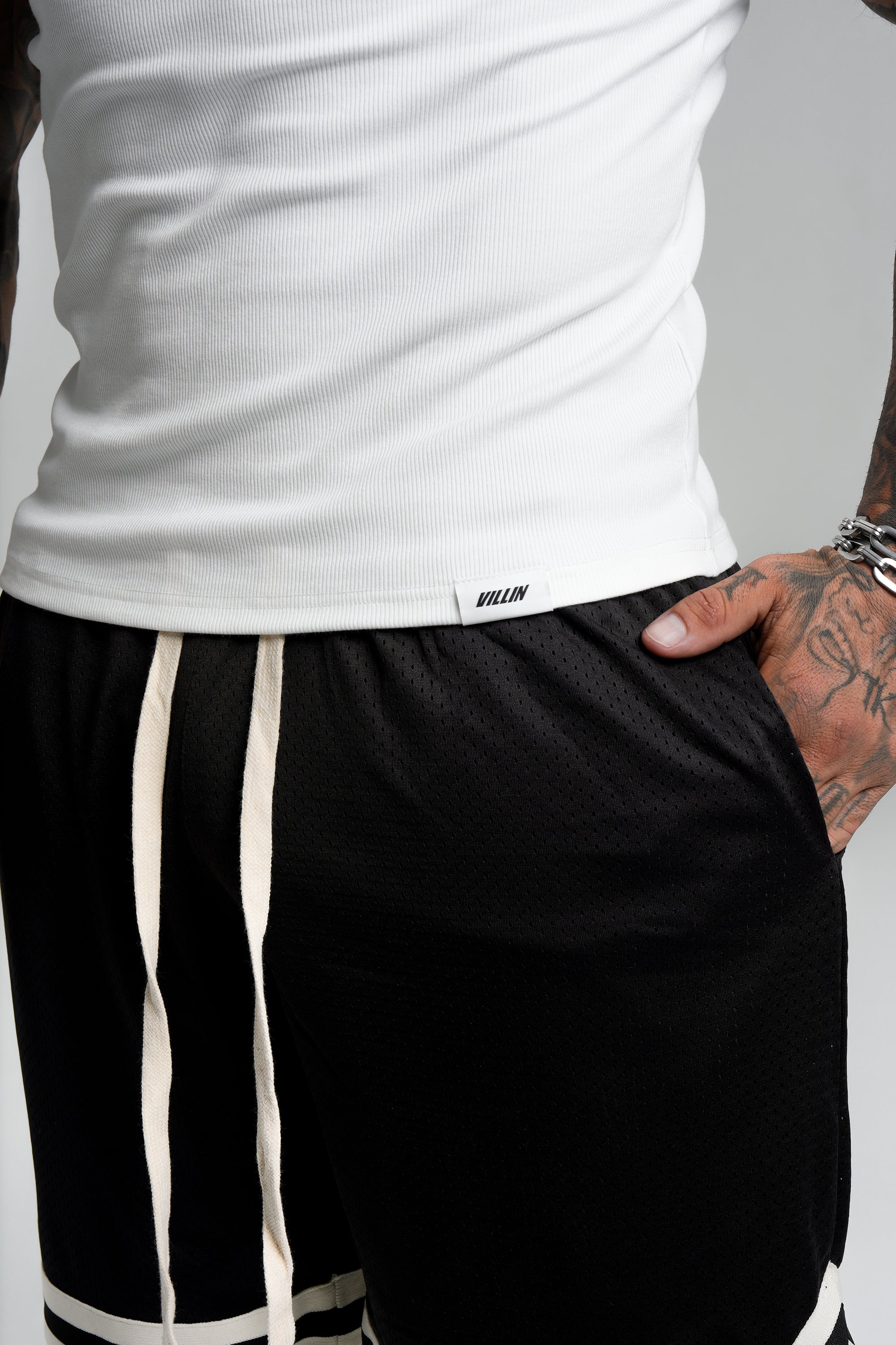 FITTED TANK  - OFF WHITE