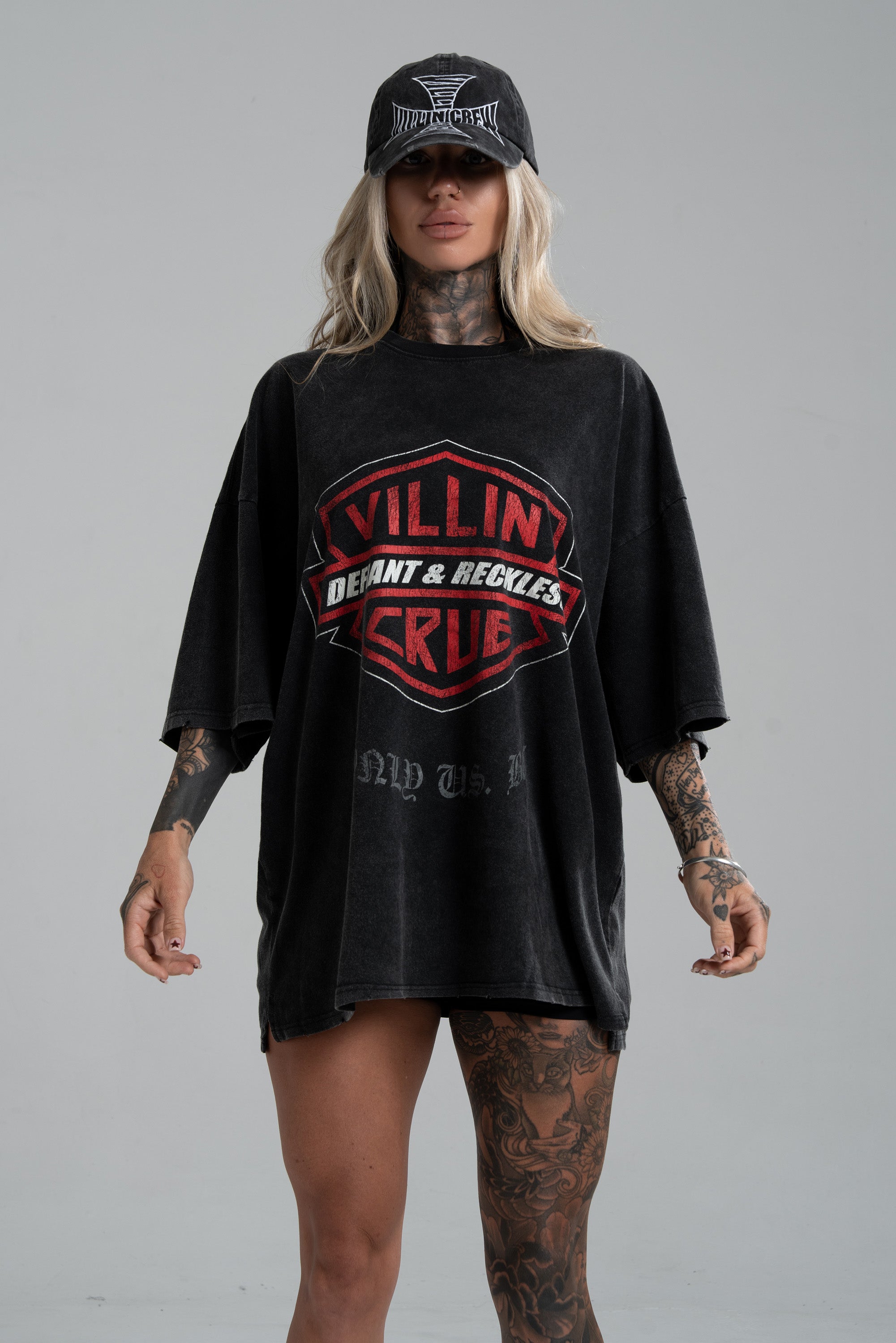 RIDER 'OVERSIZE' T - VINTAGE BLACK